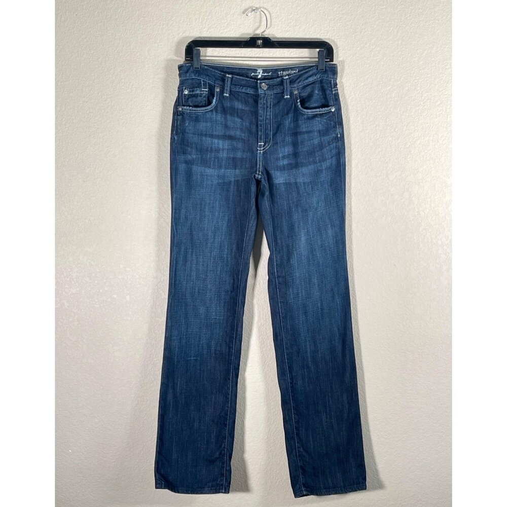 7 For All Mankind Jeans Boys Size 14 Standard A Pocket Straight Leg Dark Wash